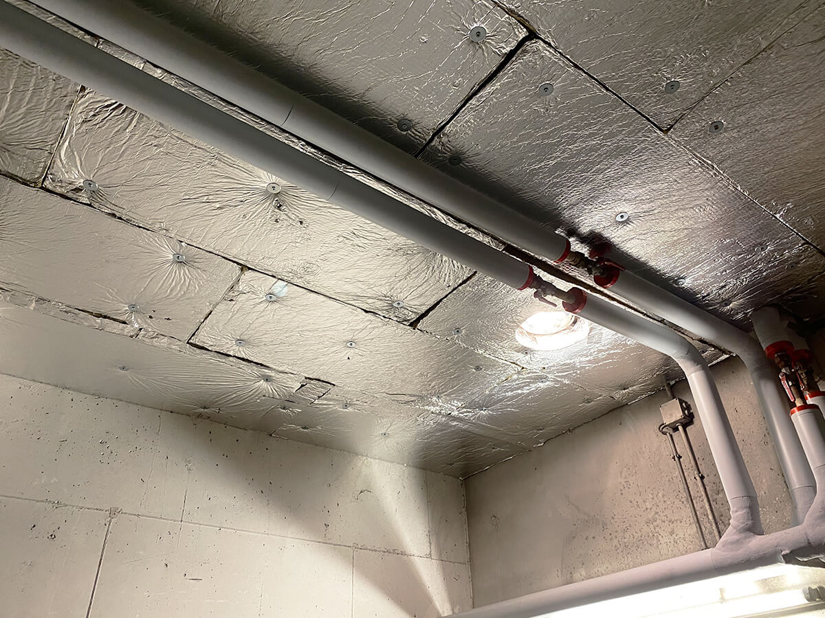 isolation plafond sous-sol calorifugeage